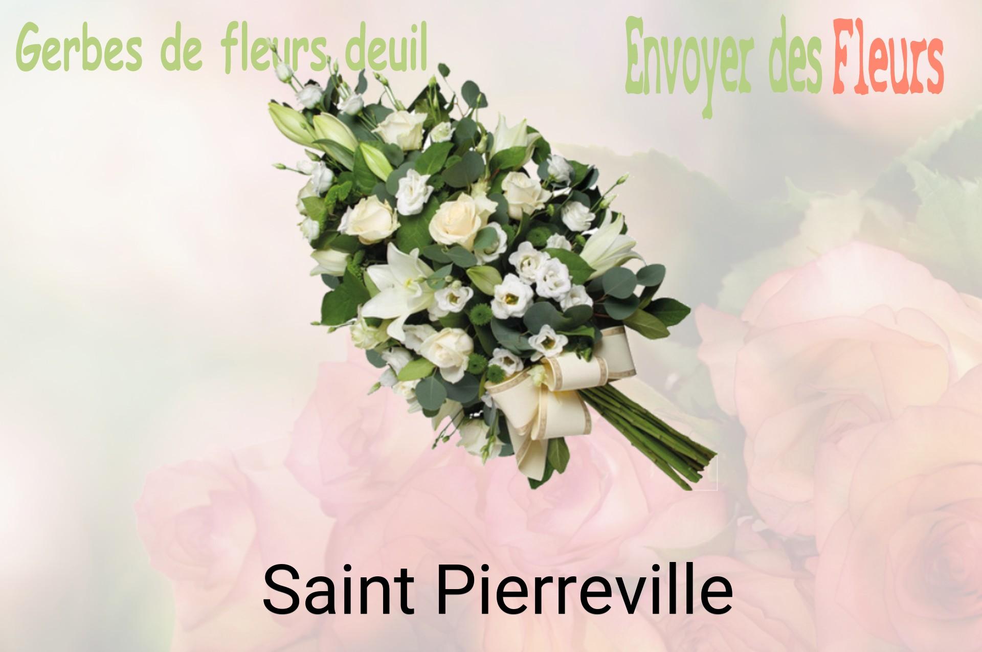 Gerbe de fleurs de deuil livrée à Saint-Pierreville